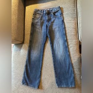Wrangler relaxed fit boot cut size 14 youth boys jeans